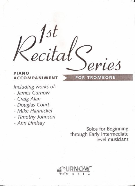 First Recital Series ASCAP Trombone