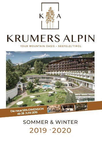 Krumers Alpin - Preisliste 2019 / 2020  |  DEUTSCH