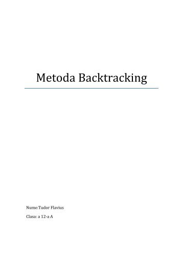 Metoda Backtracking-converted