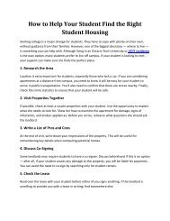 How to Help Your Student Find the Right Student Housing