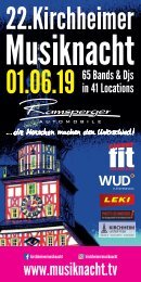 Programmheft der Kirchheimer Musiknacht 2019