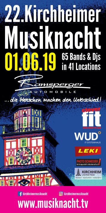 Programmheft der Kirchheimer Musiknacht 2019