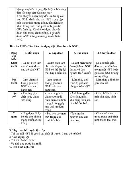 Giáo án cả năm Sinh học Lớp 10 - 11 - 12 (2018-2019)