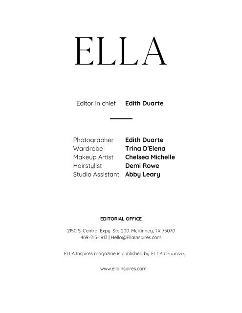 ELLA Inspires (May)