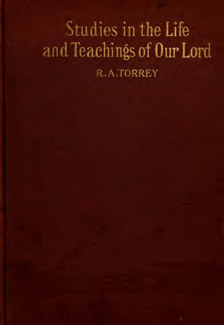 Studies in the LIfe and Teachings of Jesus
