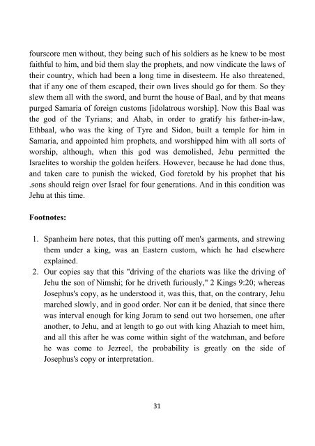 From the Death of Ahab to the Captivity of the Ten Tribes - Flavius Josephus