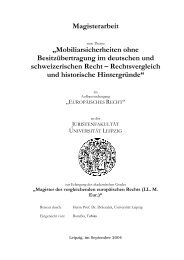 Magisterarbeit „Mobiliarsicherheiten ohne Besitzübertragung im ...