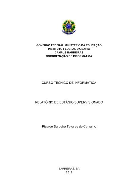 PDF) ESTÁGIO CURRICULAR SUPERVISIONADO E O ENSINO TÉCNICO