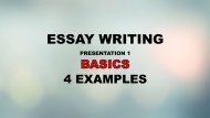 Essay Writing