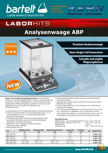 Laborhit Analysenwaage ABP KERN