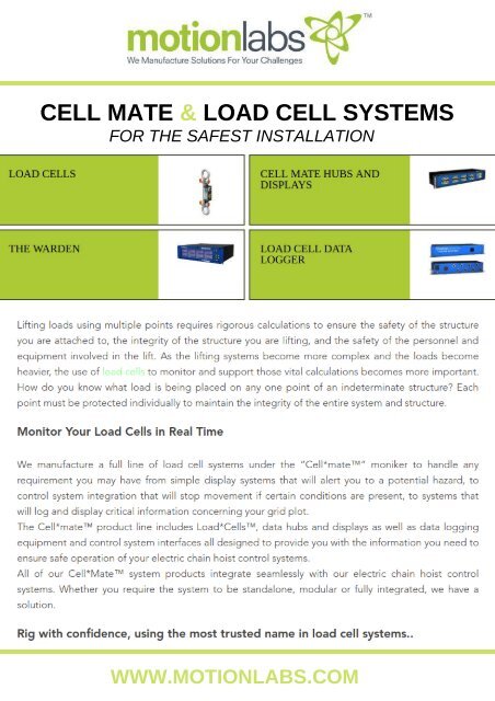 Power distribution Cell Mate & Load Cell Systems
