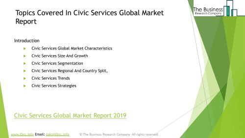 Civic Services Global Market Report 2019