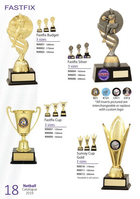 Trophies for Distinction - Netball 2019