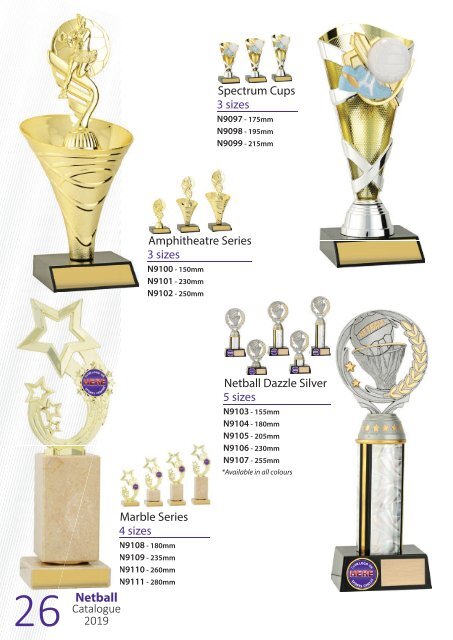 Trophies for Distinction - Netball 2019