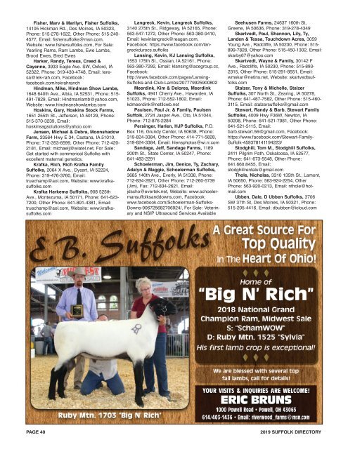 2019 Suffolk Breeders Directory