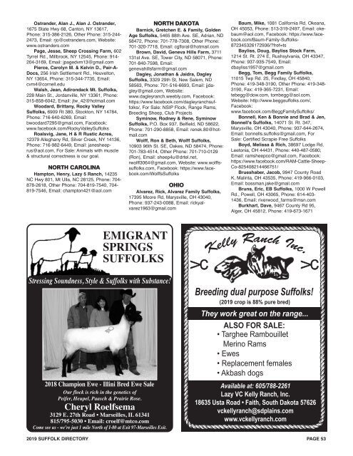 2019 Suffolk Breeders Directory