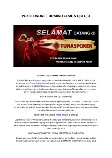 POKER ONLINE Tunaspoker