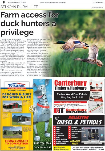 Selwyn Times: May 15, 2019