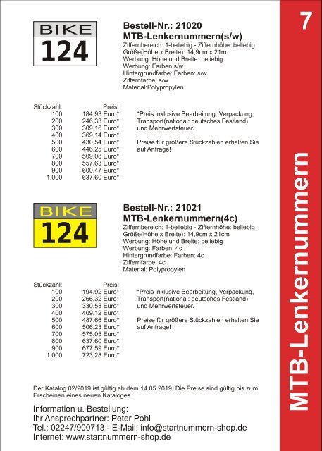 Startnummern-Shop.de - Katalog