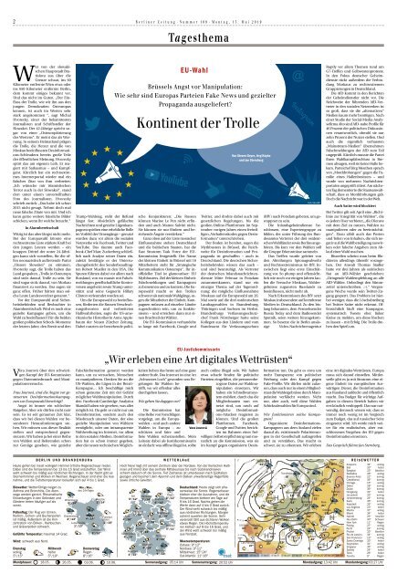 Berliner Zeitung 13.05.2019
