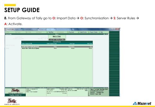 Tally Auto Synchronization 