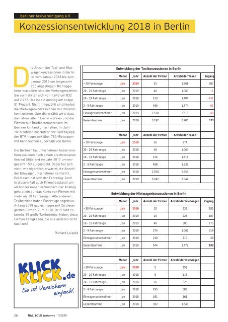 RAL1015 taxi news - Heft 01/2019