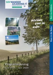 Veranstaltungskalender SGV Wanderakademie NRW 2019-2020