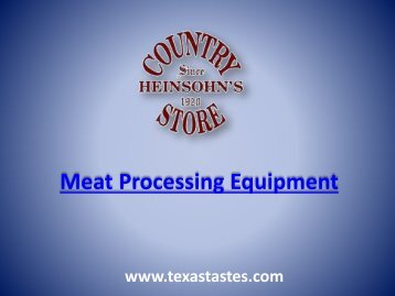 Meat Processing Equipment