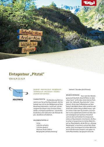 Eintagestour „Pitztal“ - Tyrolsko.cz