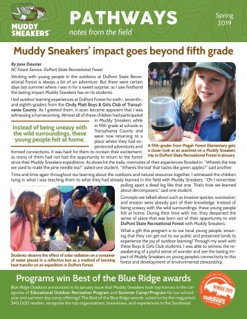 Muddy Sneakers Spring 2019 Newsletter
