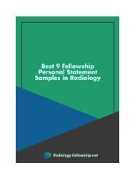 Best 10 Fellowship Personal Statements in Radiology