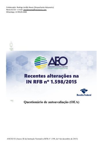 Saiba mais sobre o Programa Brasileiro de Operador Econômico Autorizado