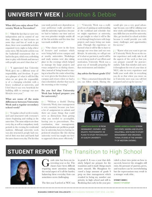 Principal's Newsletter, April 2019 