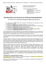 Das Beamtentum als Garant für den Erhalt der Rechtstaatlichkeit