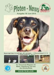 Pfoten-News Ausgabe 19 Juni 2019