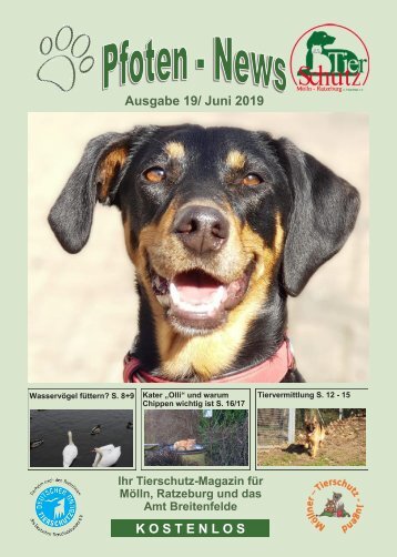 Pfoten-News Ausgabe 19 Juni 2019