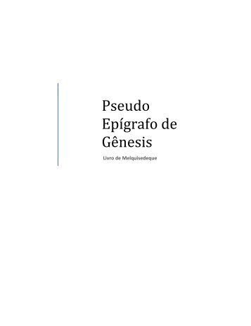 01 - Pseudo Epígrafo de Gênesis