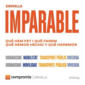 Xirivella Imparable, programa electoral 2019