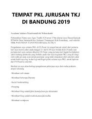 TEMPAT PKL JURUSAN TKJ DI BANDUNG