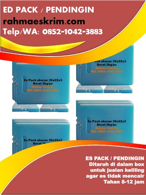 Telp/WA: 0852-1042-3883 Bungkus Plastik Es Krim Sangihe, Sulawesi