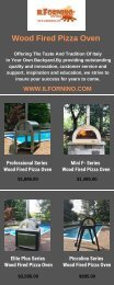 ilFornino Wood Burning Pizza Oven Series