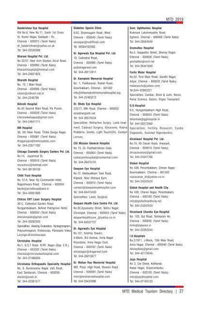 MTD Medical Tourism Directory 2019