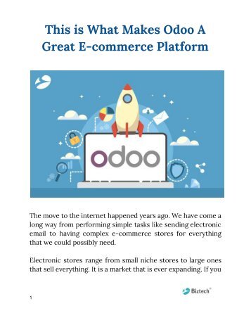 This is What Makes Odoo A Great E-commerce Platform