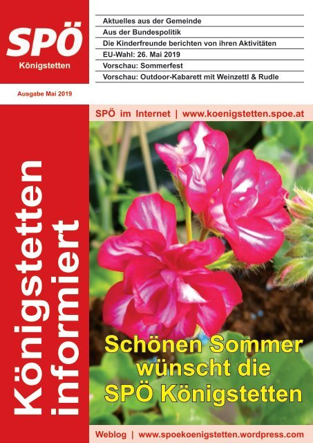 SPÖ Königstetten informiert - Mai 2019