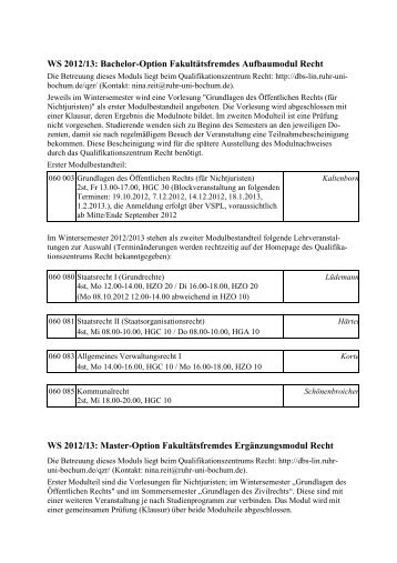 Fakultätsfremdes Modul Recht - dbs-lin.rub.de