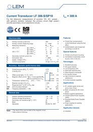 Current Transducer LF 306-S/SP10 IPN = 300 A - LEM