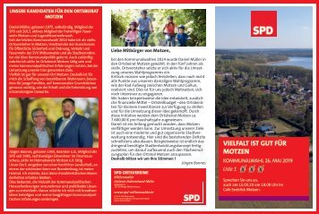 Flyer Ortsbeirat Motzen Kommunalwahl 2019