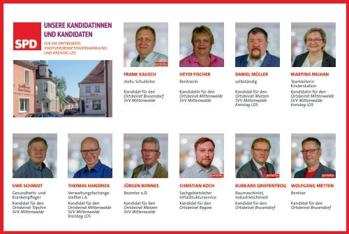 Flyer Kommunalwahl 2019 Stadtverordnetenversammlung Mittenwalde
