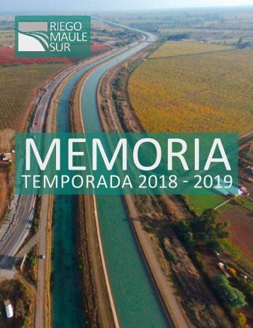 MEMORIA 2018 2019 RIEGO MAULE SUR