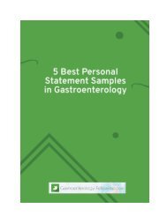 5 Best Personal Statement Samples in Gastroenterology